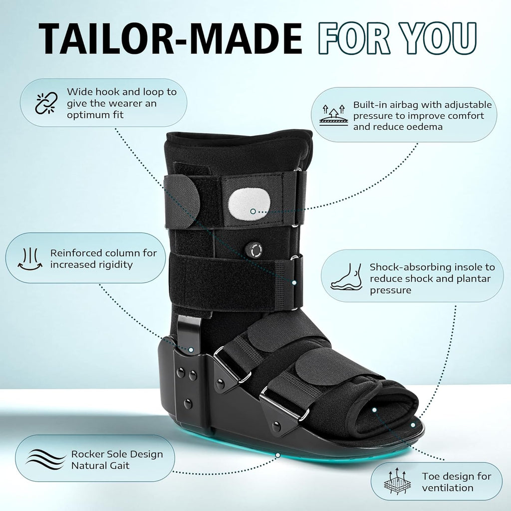 Medibot Advanced Walking Boot for Ankle Sprains, Air Splint, Adjustable Support

