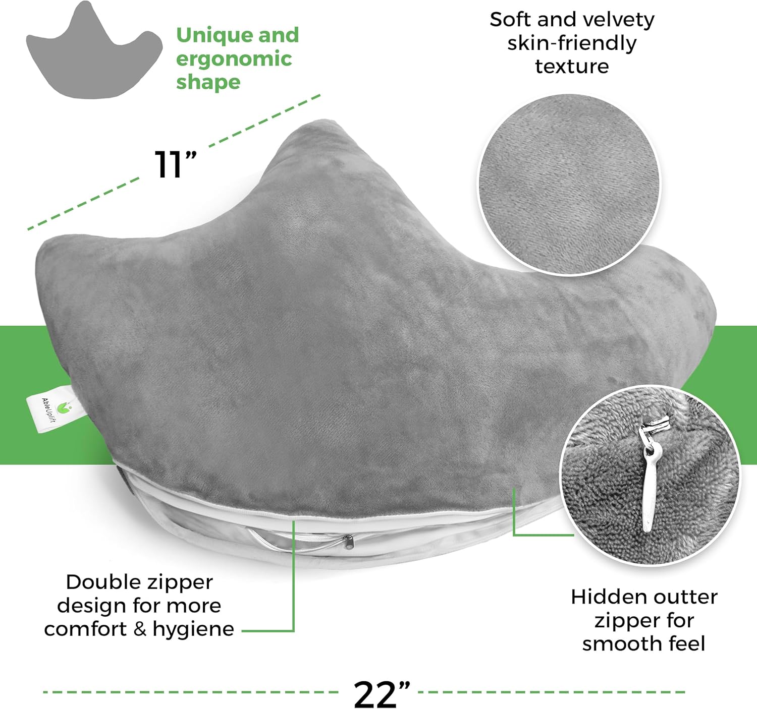 AbleUplift Rotator Cuff Shoulder Pillow, Ergonomic Support for Surgery Recovery

