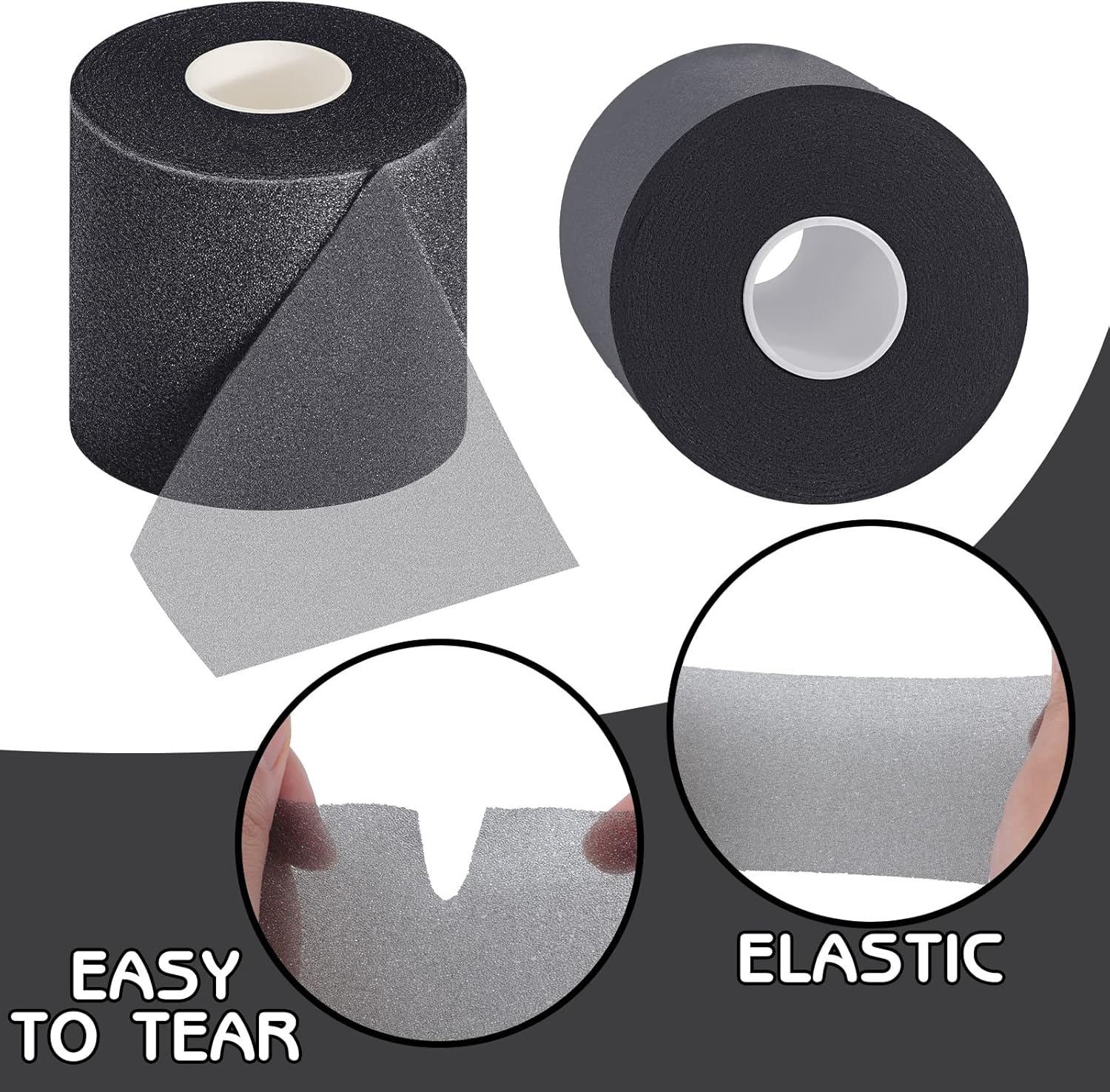 Nuanchu 12-Pack Athletic Pre Wrap Tape, PU Foam Underwrap 2.75 in x 30 yd

