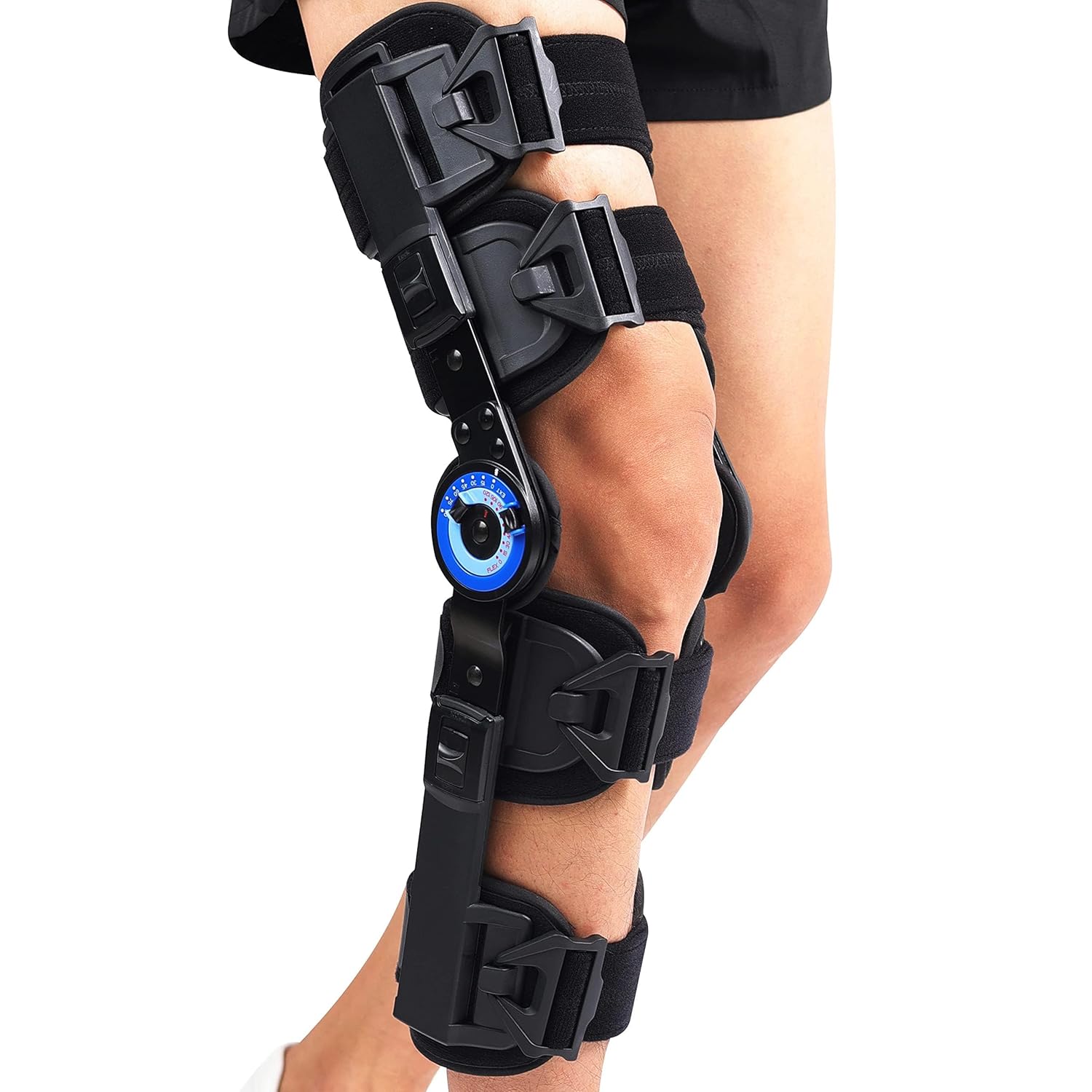 Orthomen Post-Op Hinged ROM Knee Brace for ACL MCL PCL Recovery Stabilization

