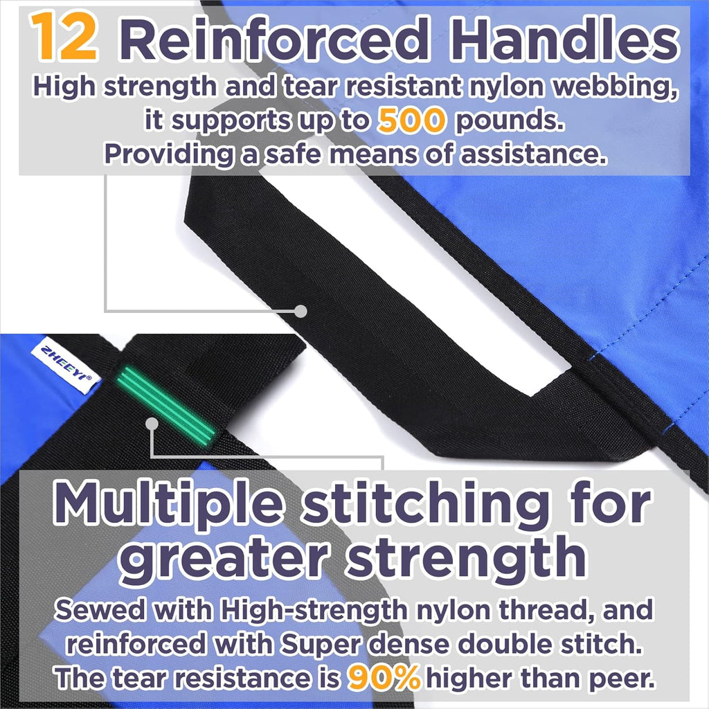 ZHEEYI Bed Positioning Pad with Reinforced Handles 63 x 40 Washable Transfer Sheet

