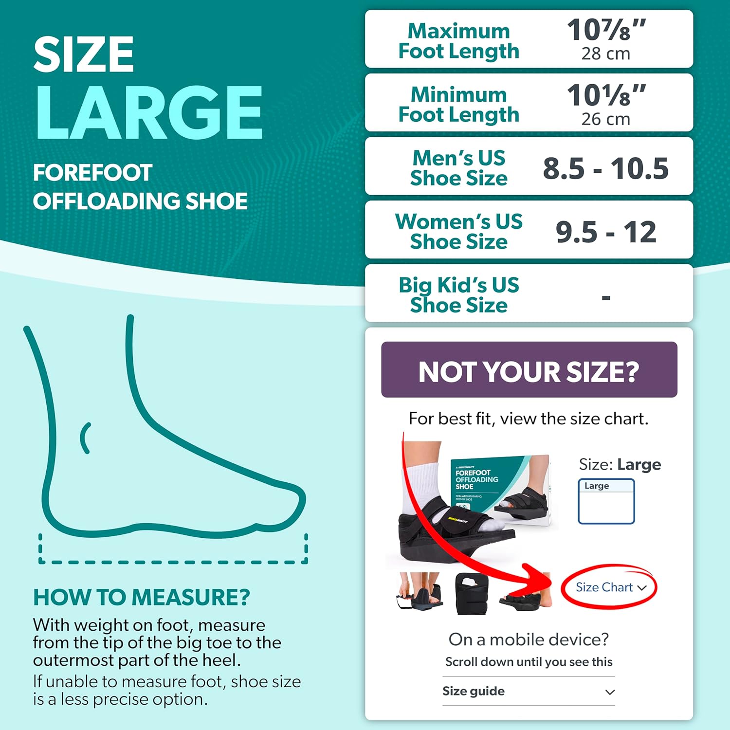 BraceAbility Forefoot Offloading Post-Op Wedge Shoe Boot for Diabetic Foot Ulcer

