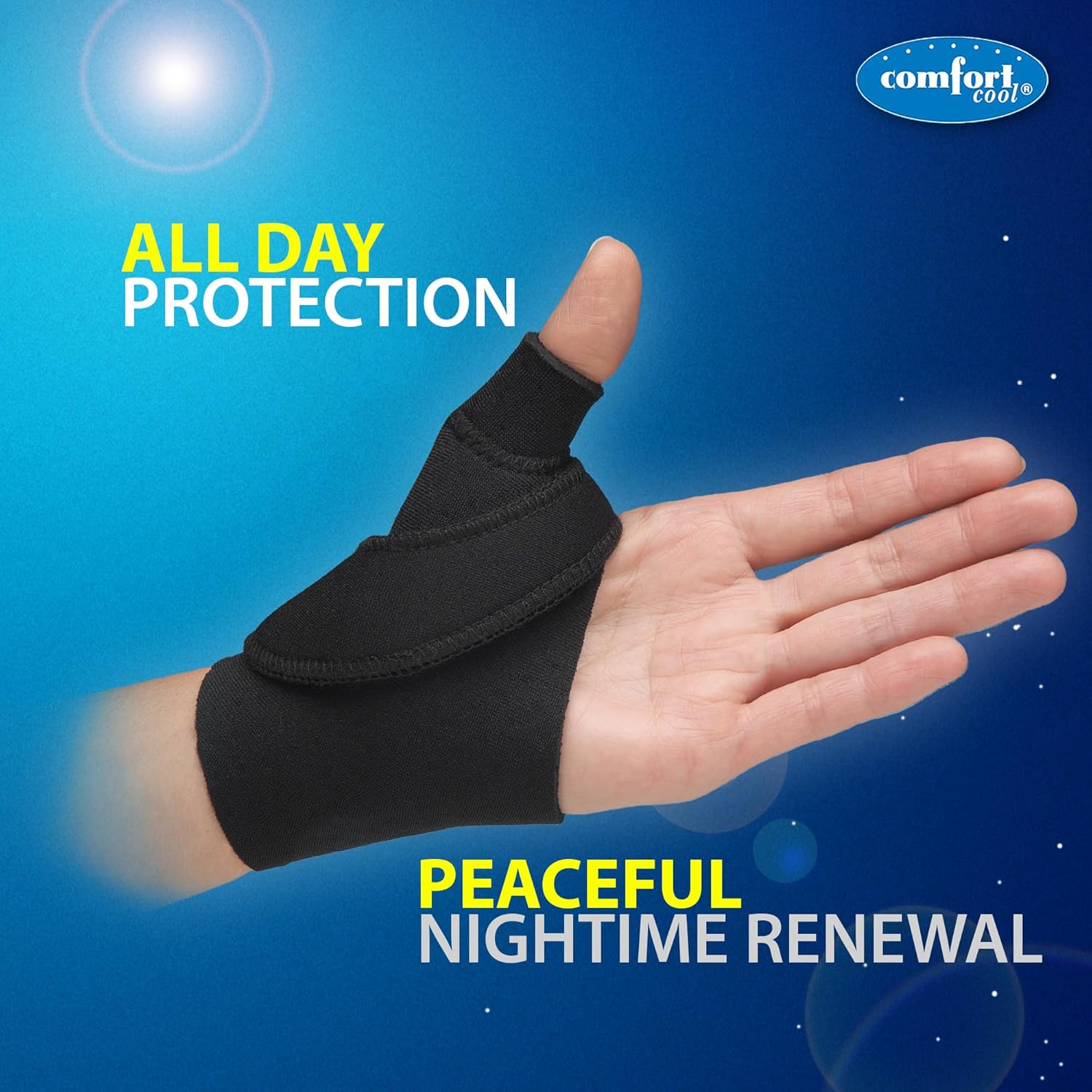 Comfort Cool CMC Abduction Thumb Splint, Moldable Wrap with Thermoplastic Insert


