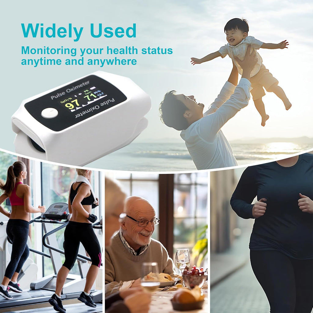 Bluetooth Fingertip Pulse Oximeter with Respiration Rate, Portable SpO2 Monitor

