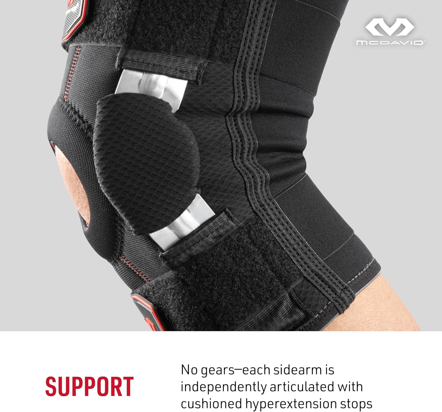 McDavid Hinged Knee Brace for Men & Women, Compression Knee Support Sleeve

