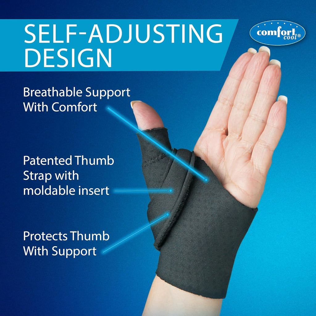 Comfort Cool CMC Abduction Thumb Splint, Moldable Wrap with Thermoplastic Insert

