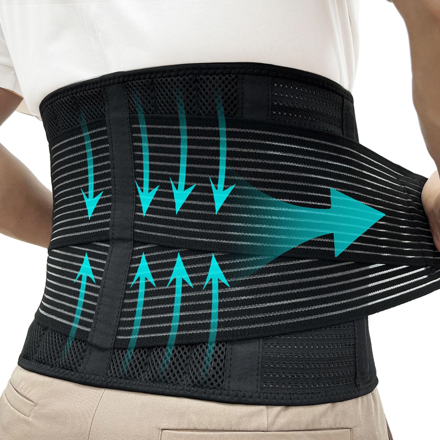 TESETON Back Support Belt for Lower Back Pain, Lumbar Brace for Men and Women

