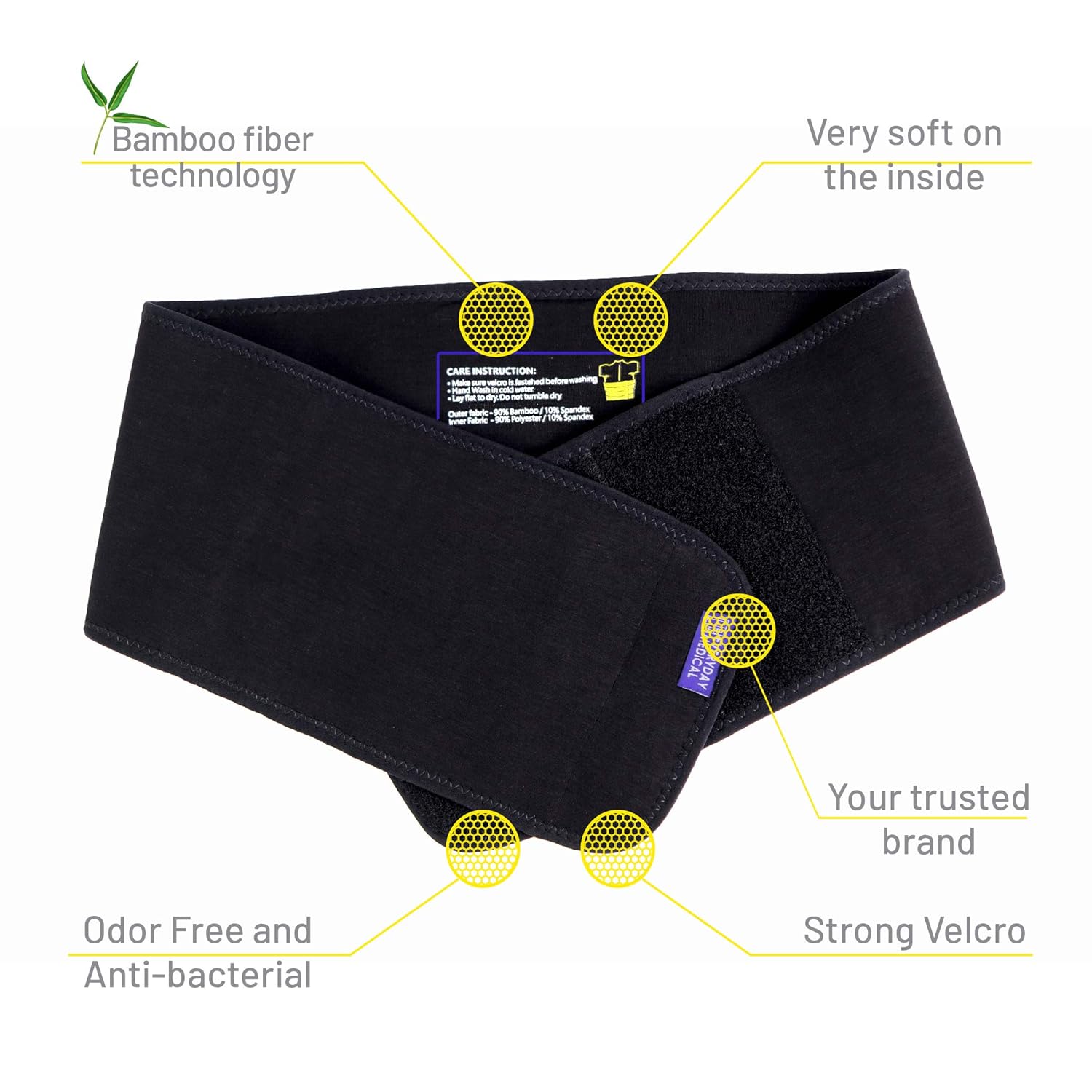 Everyday Medical Broken Rib Brace Bamboo Charcoal Rib Support Compression Corset


