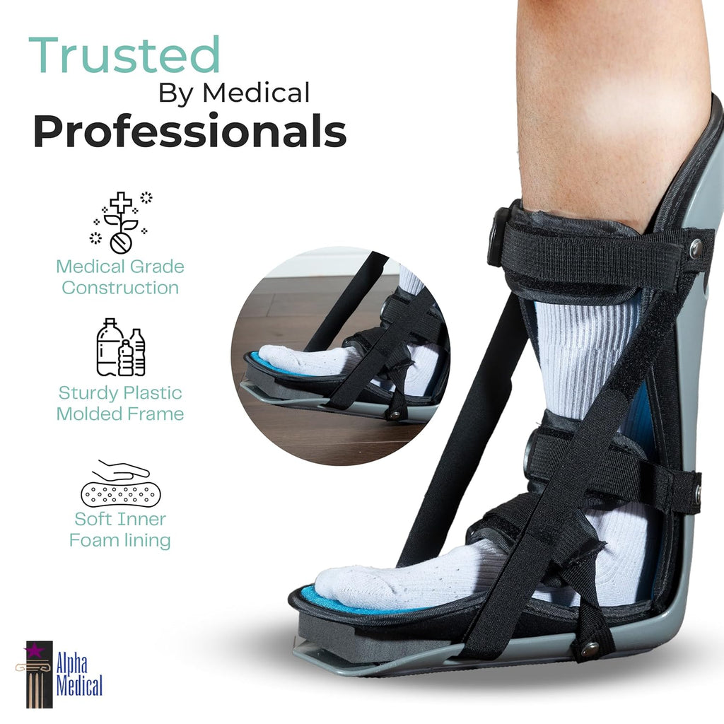 Alpha Medical Plantar Fasciitis Night Splint Heel & Foot Pain PF Brace L4398


