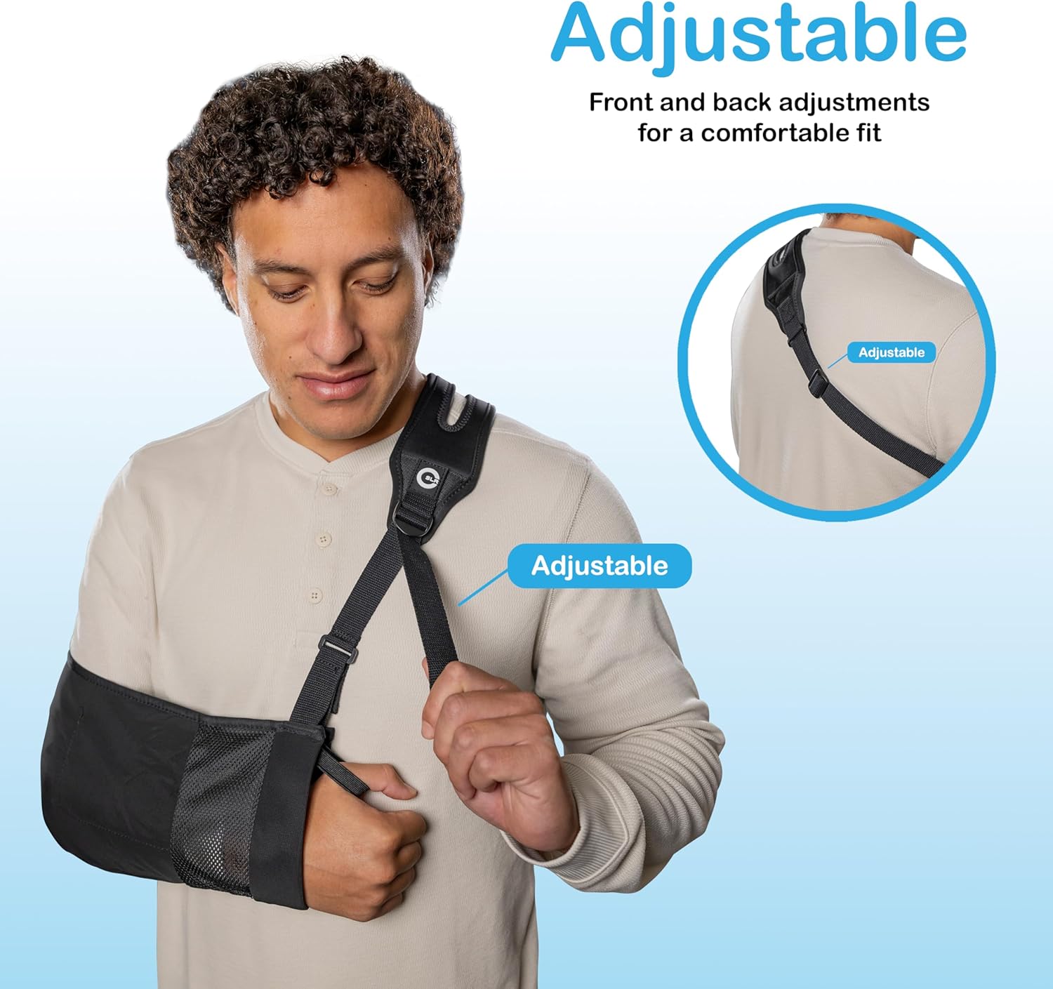 HealJoy Pro Arm Sling with Split-Strap Support, Breathable Mesh Shoulder Brace

