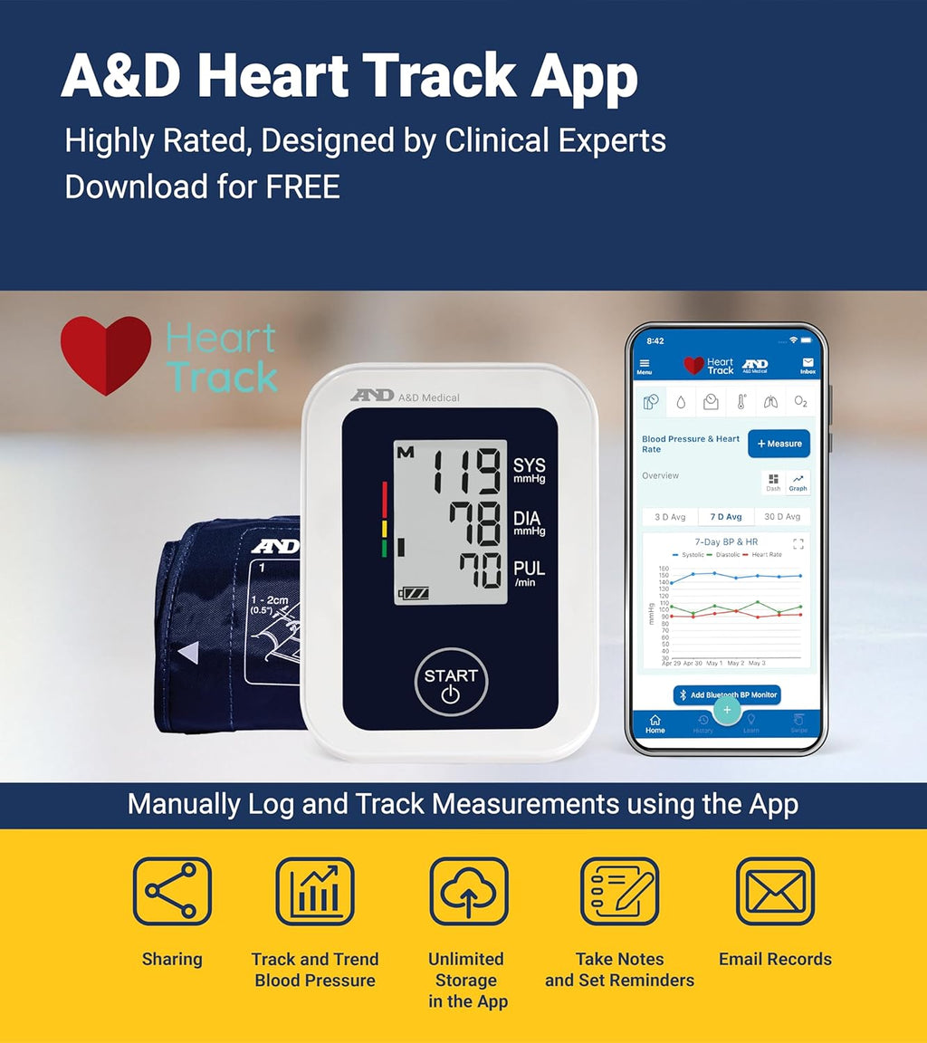 A&D Medical UA-651 Upper Arm Blood Pressure Monitor for Home Use

