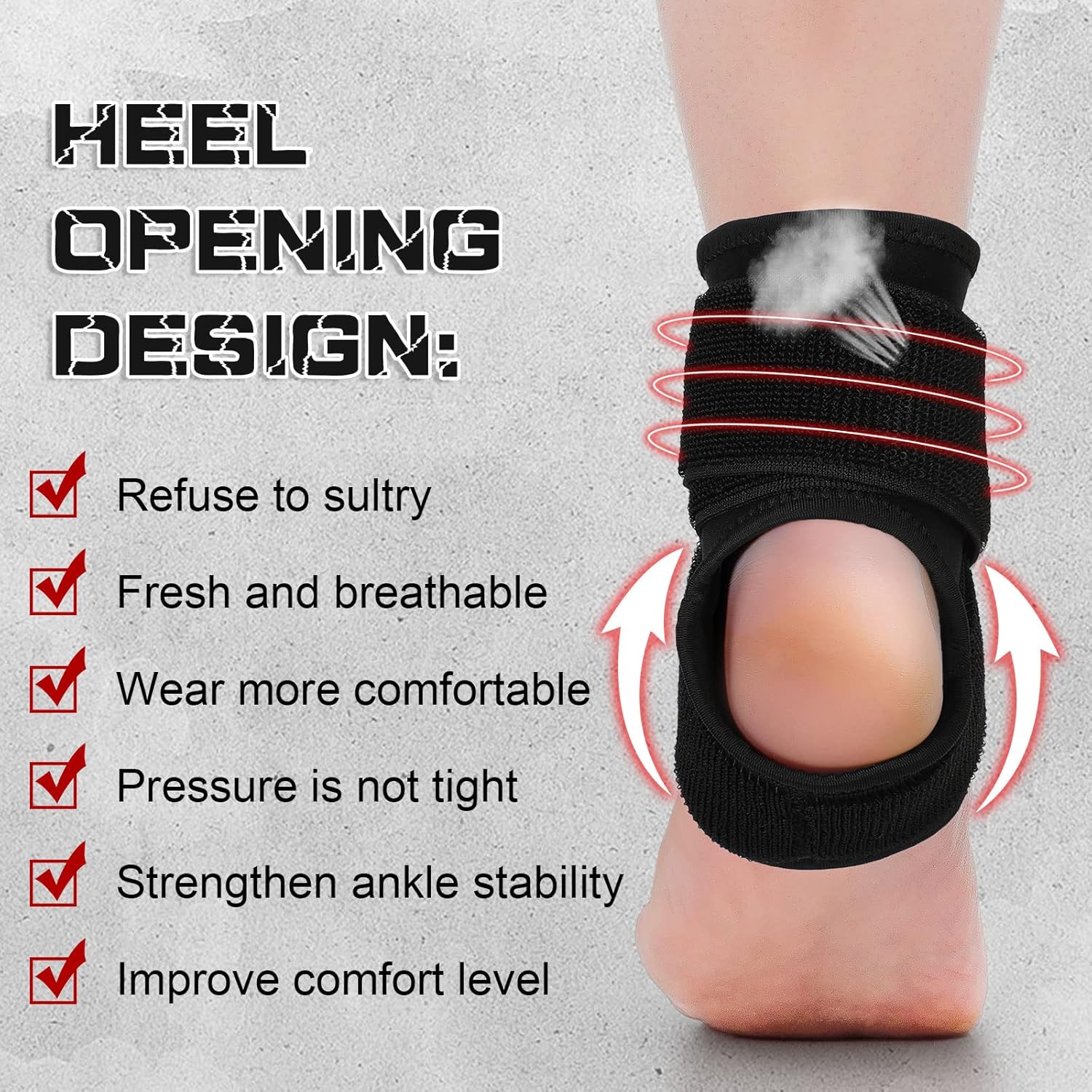 Honoson Kids Ankle Brace Neoprene Compression Sleeve Adjustable Wrap Pair

