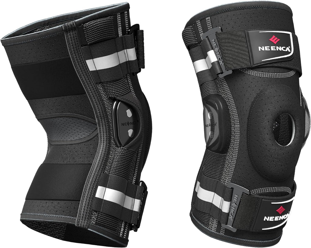 NEENCA Hinged Knee Brace with Removable Side Stabilizers and Patella Gel Pad

