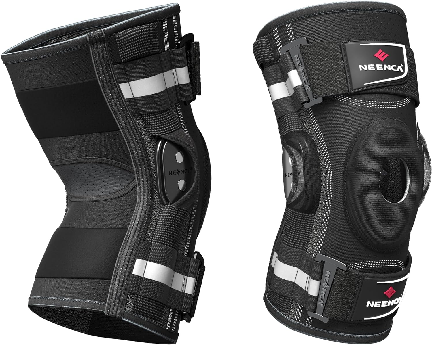 NEENCA Hinged Knee Brace with Removable Side Stabilizers and Patella Gel Pad

