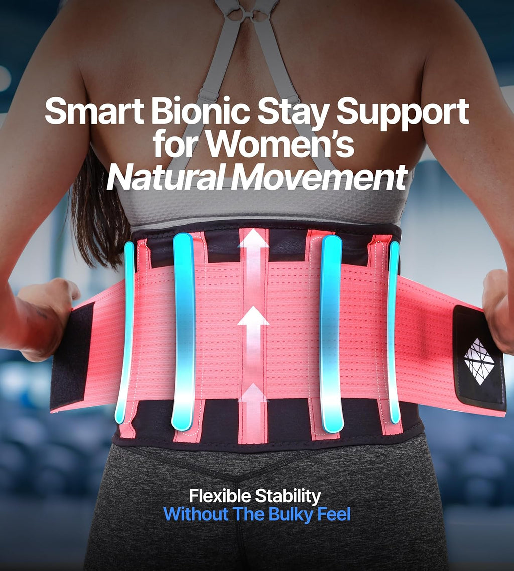 Ultra-Thin Adjustable Lower Back Support Belt with Dual-Tension Straps

