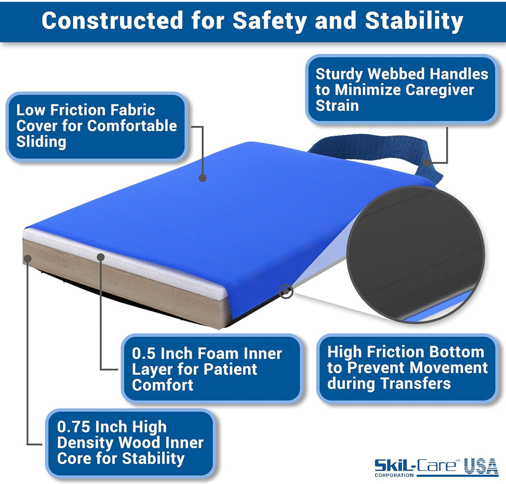 Skil-Care Transfer Board and Padded Slide Board with Reinforced Handles


