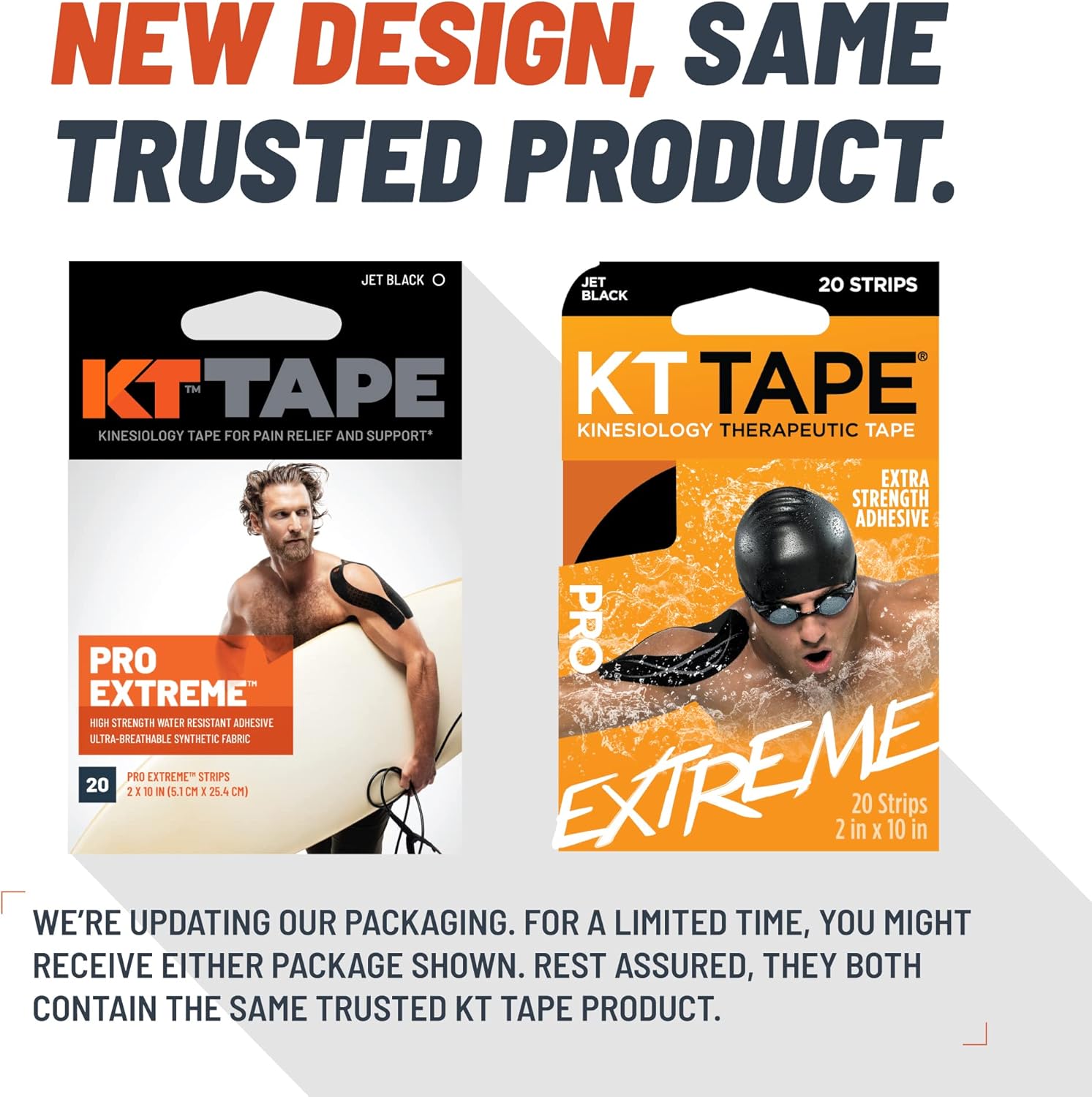 KT Tape Pro Extreme Kinesiology Sports Tape, Pre-Cut Elastic Strips, 10 in

