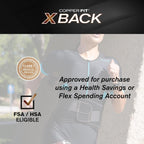 Copper Fit X-Back Adjustable Lumbar Support Brace for Lower Back Pain, Unisex

