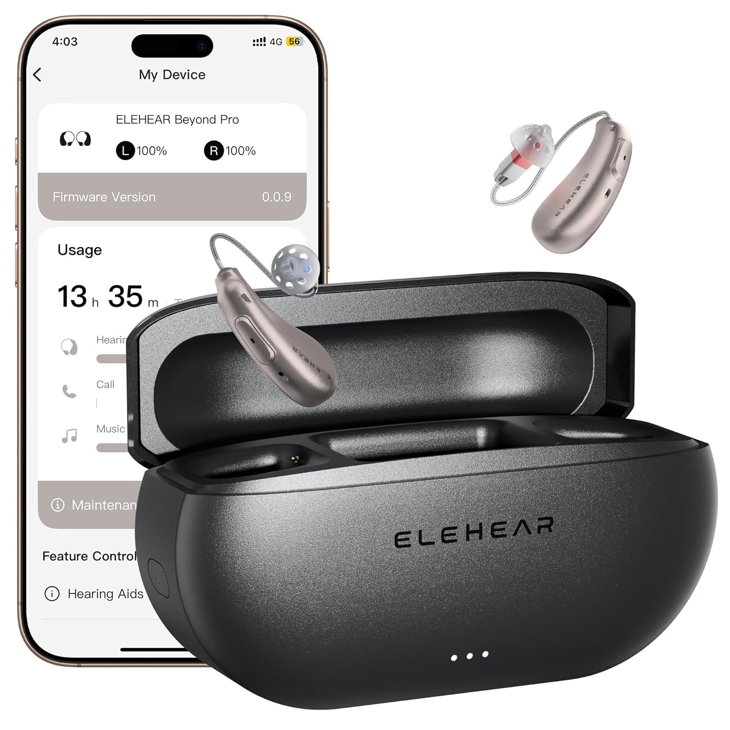 ELEHEAR Beyond Pro Bluetooth Rechargeable OTC Hearing Aids for Seniors & Adults

