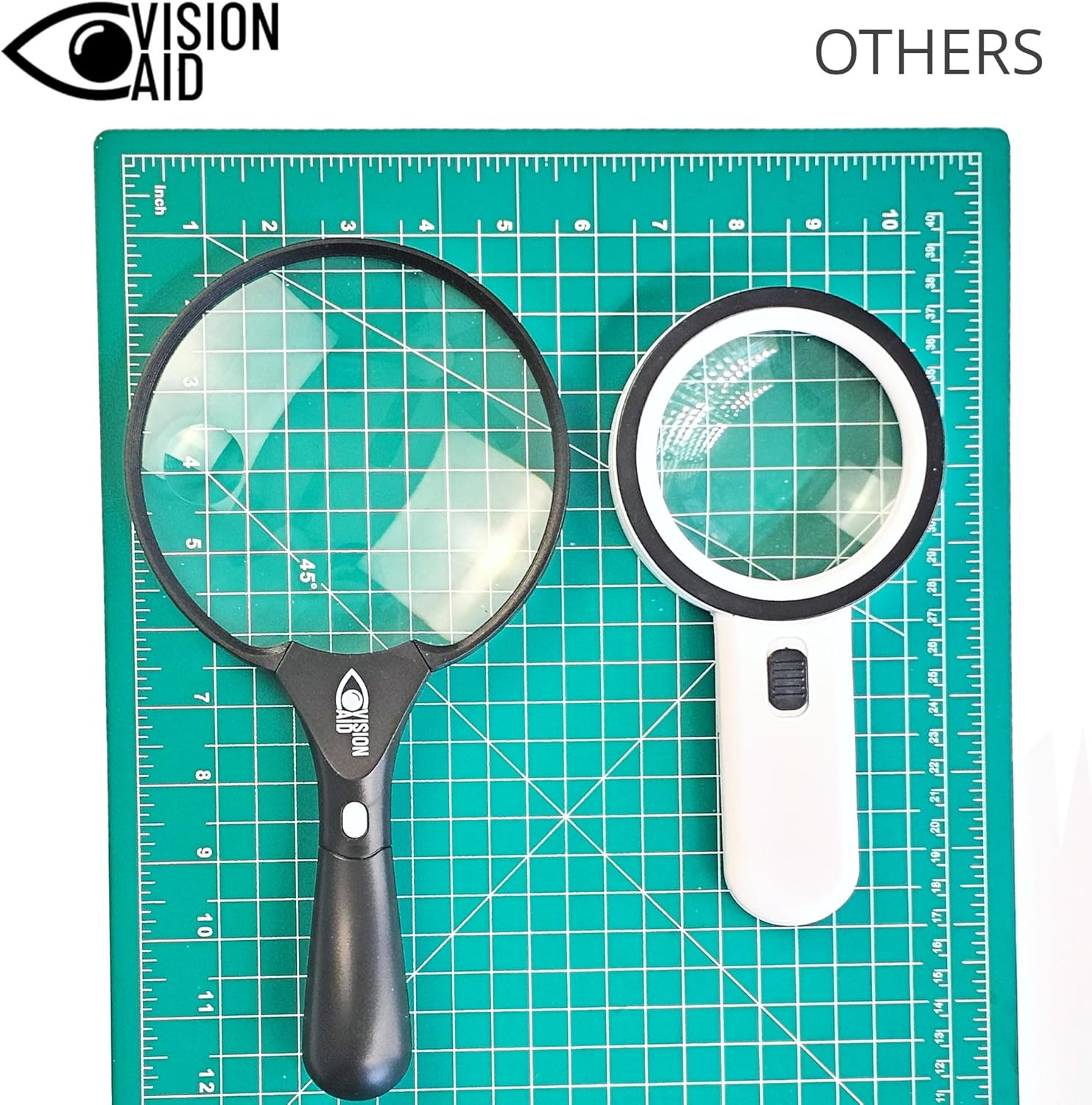 LED Magnifying Glass USB Rechargeable with Hard Case, Handheld Illuminated Loupe


