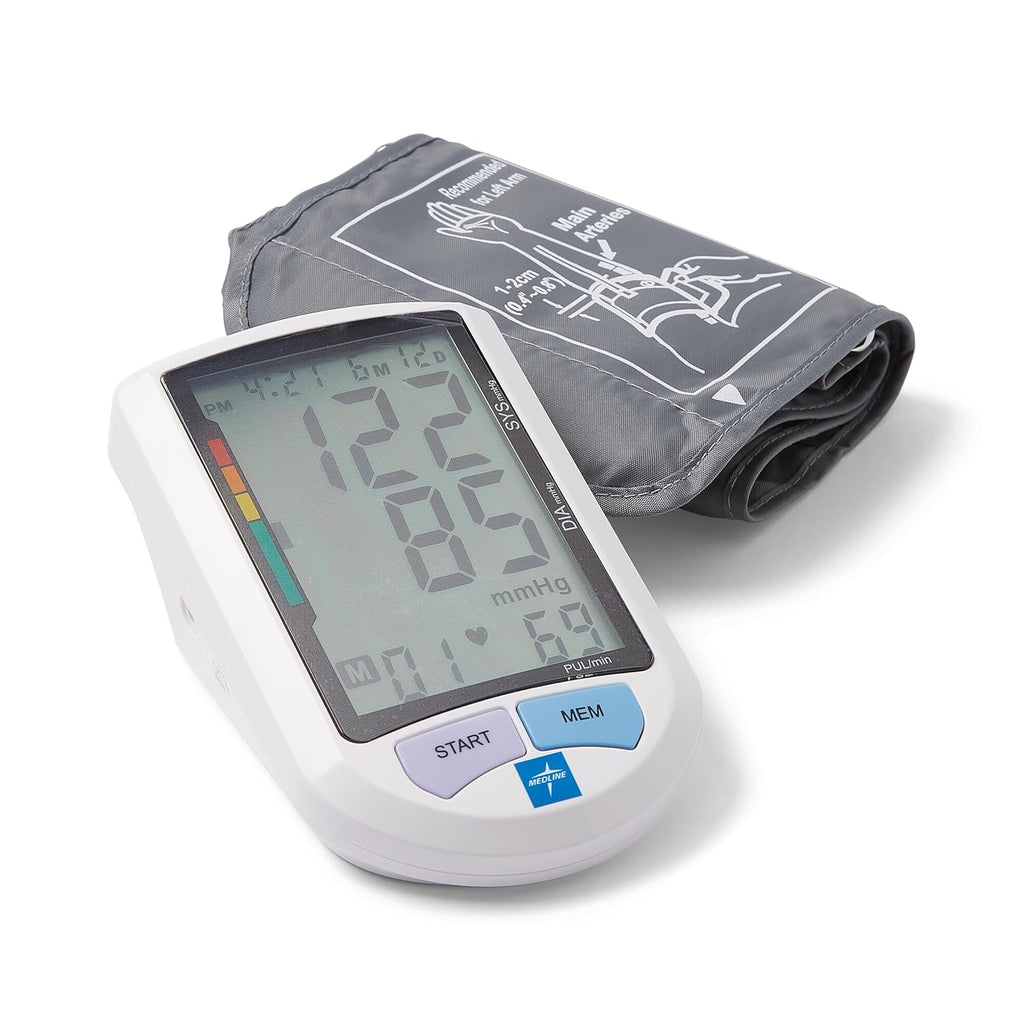 Medline Elite Automatic Blood Pressure Monitor for Upper Arm, Large LCD Display


