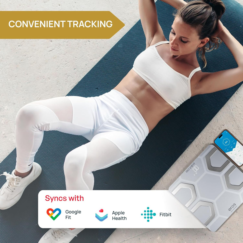 INEVIFIT EROS Bluetooth Smart Bathroom Body Fat Scale with BMI and App 400 lb

