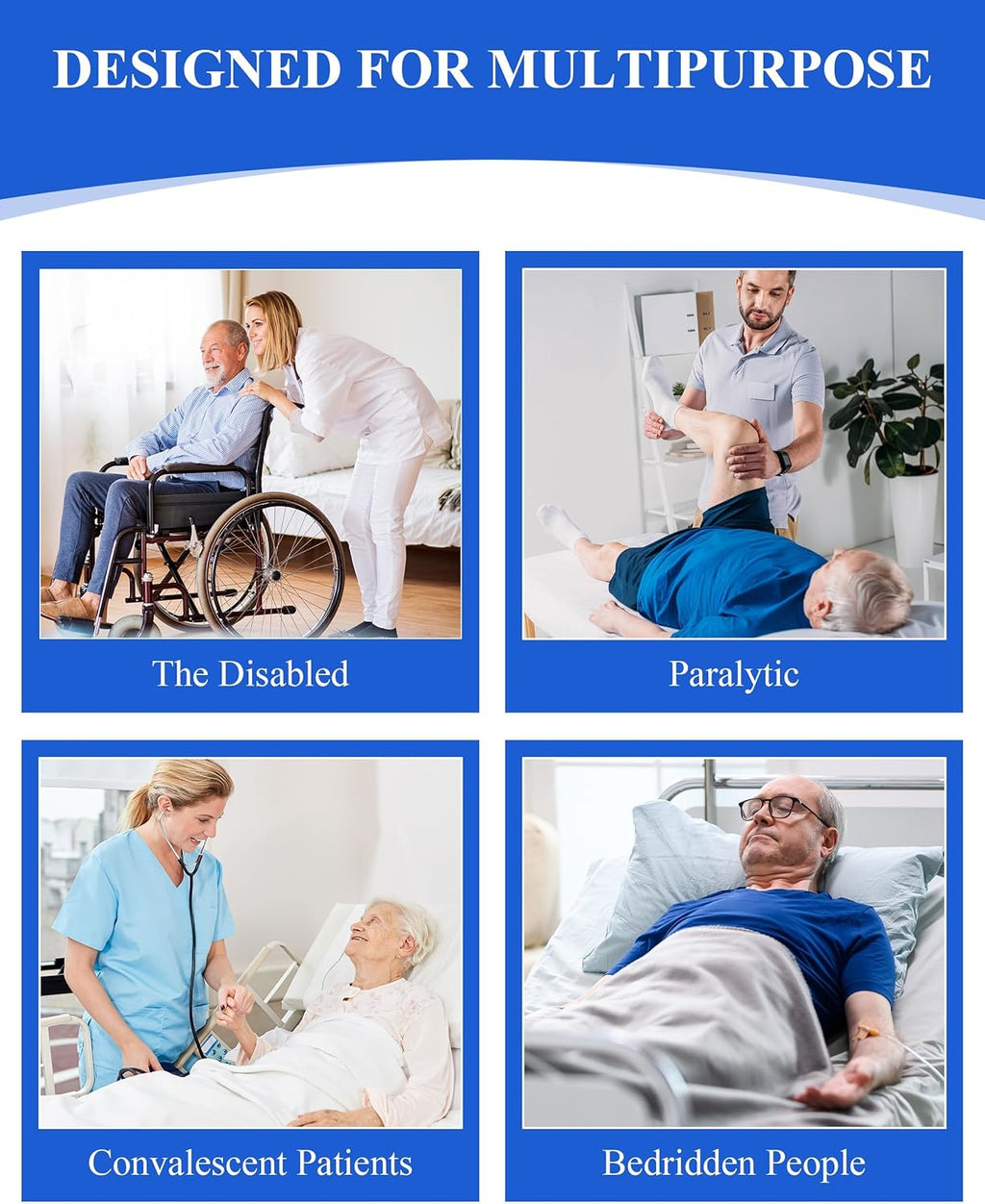 SPRING SEAON Patient Transfer Sheet with Handles, Waterproof Bed Pad

