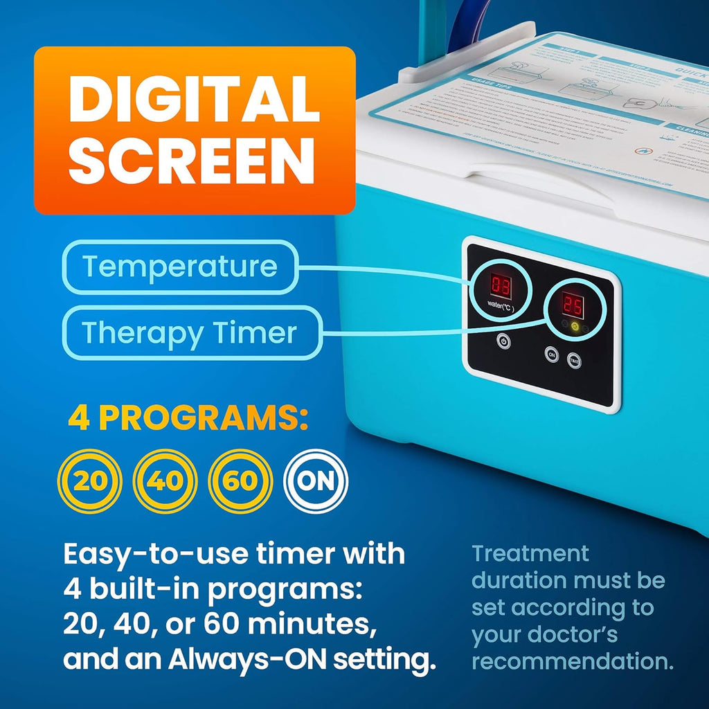 PhysioNatural Cold Therapy Ice Machine for Knee, Programmable Cryotherapy System

