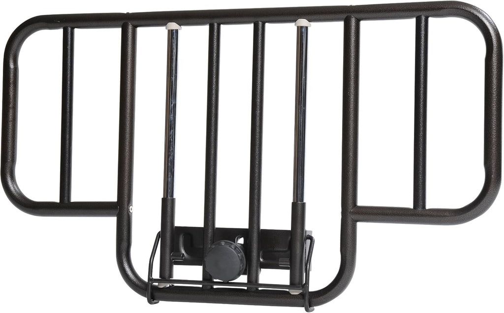 Drive Medical No-Gap Deluxe Half-Length Side Bed Rails, Brown Vein Finish for Adults

