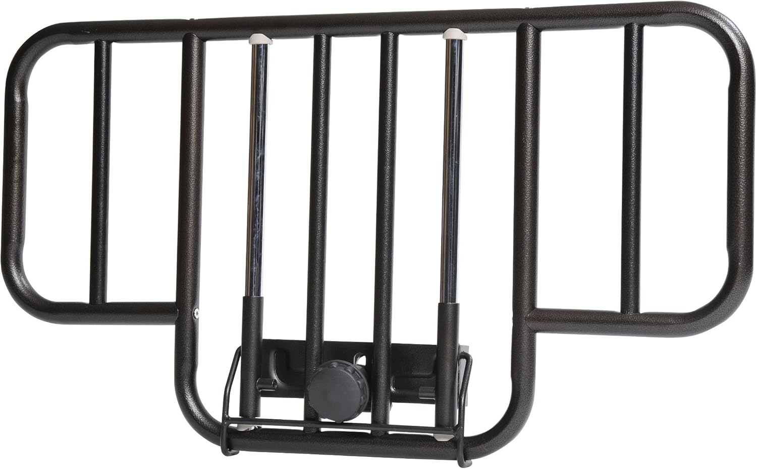 Drive Medical No-Gap Deluxe Half-Length Side Bed Rails, Brown Vein Finish for Adults

