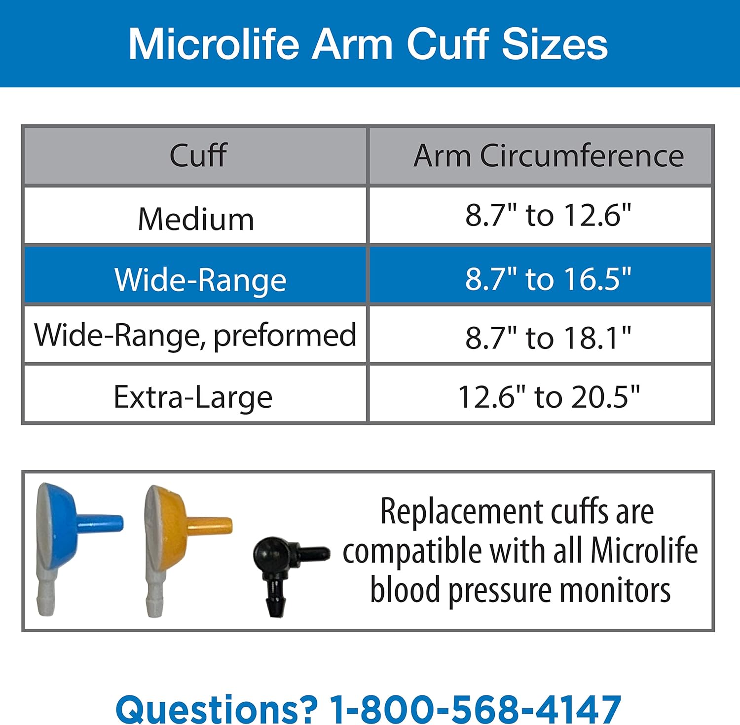 Microlife Replacement Upper Arm Blood Pressure Cuff

