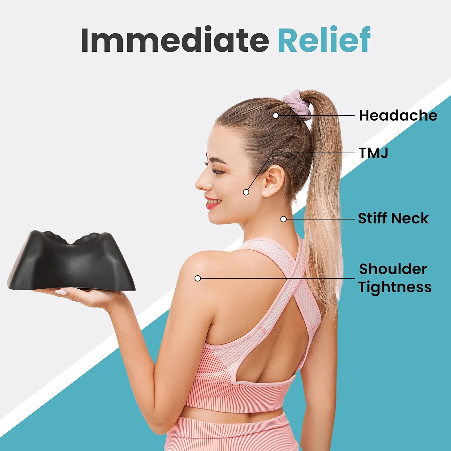 Lumia Wellness Occipital Release Tool Neck and Cervical Traction Pillow for Pain Relief


