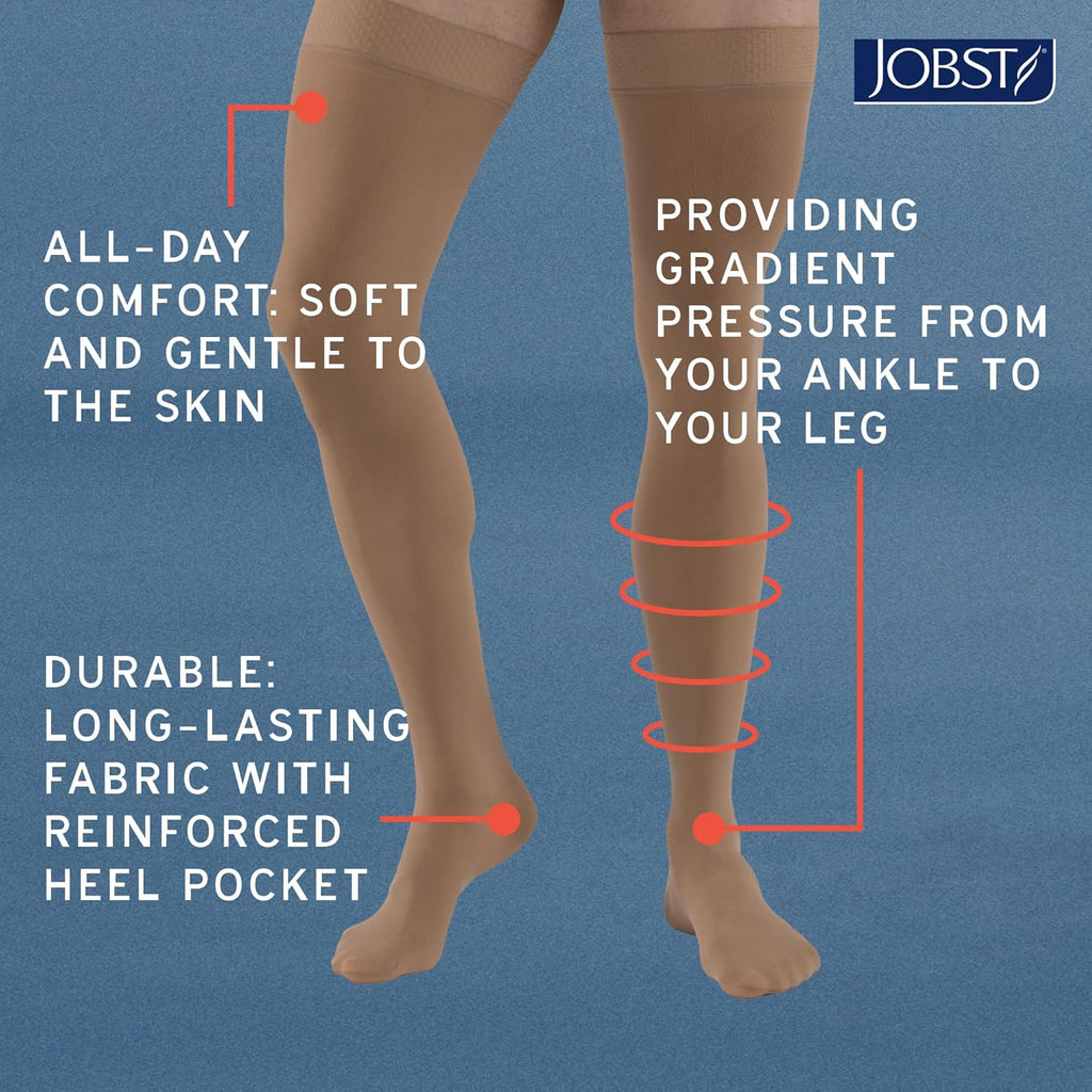 JOBST Relief Knee High Graduated Compression Socks, 20–30 mmHg, Closed Toe

