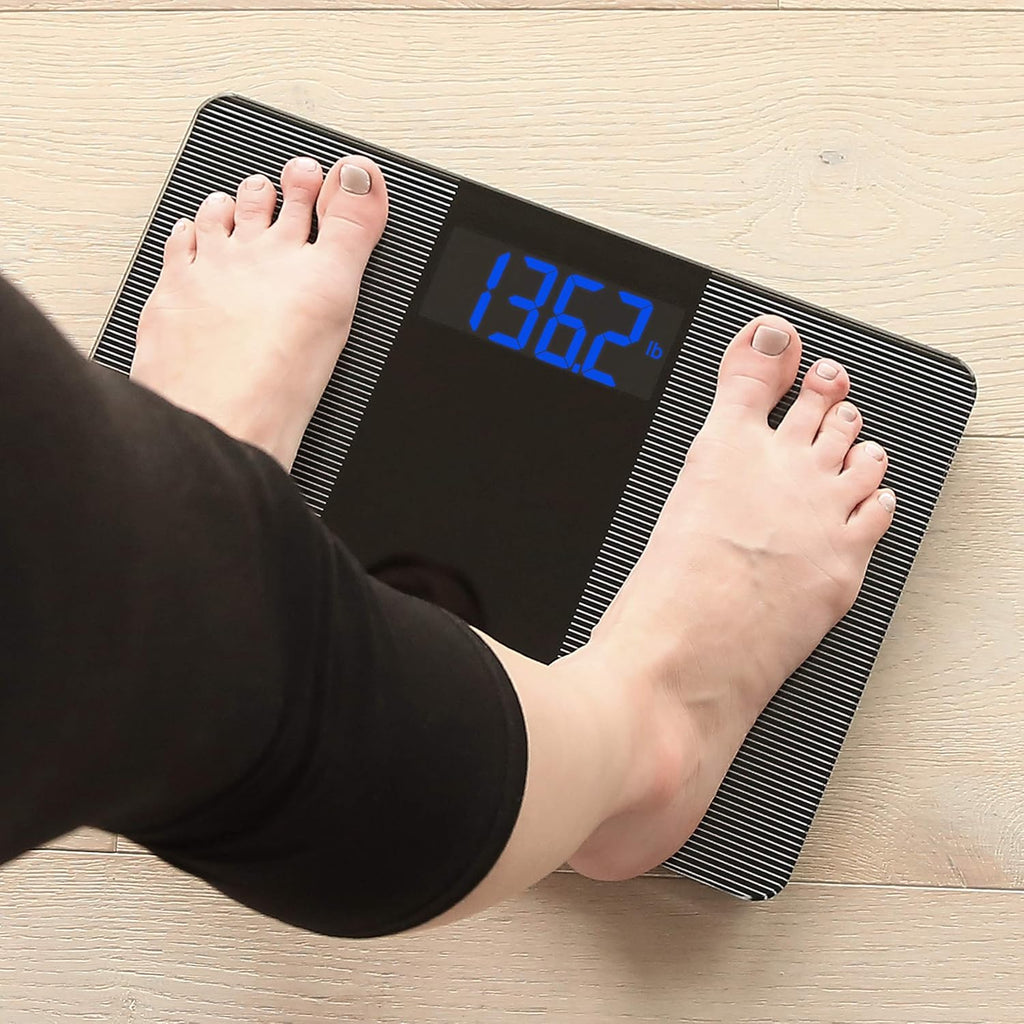 Escali Digital Bathroom Scale for Body Weight, Large Display, 400 lb Capacity


