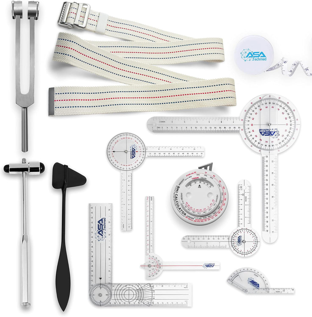 ASA TECHMED Complete Goniometer Set for Occupational and Physical Therapy

