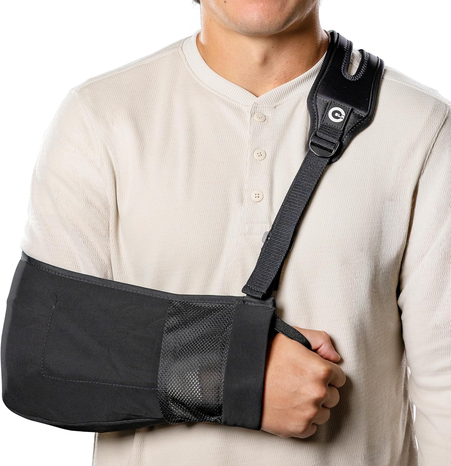 HealJoy Pro Arm Sling with Split-Strap Support, Breathable Mesh Shoulder Brace

