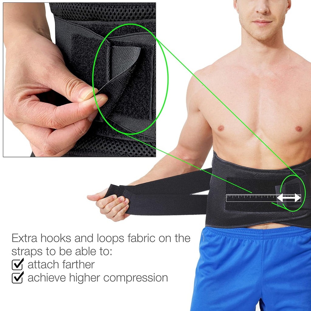 NeoTech Care Adjustable Compression Back Brace Lumbar Support Belt

