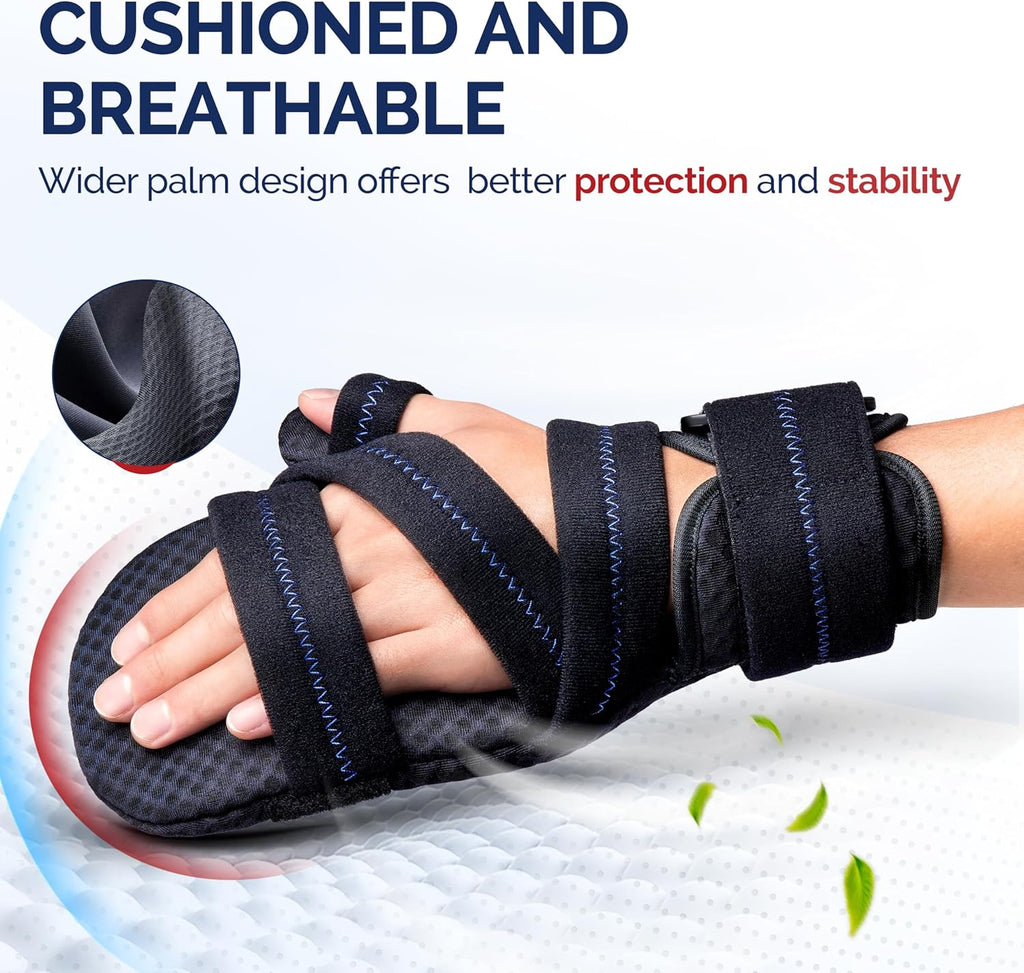 FEATOL Resting Hand Splint with Thumb Support, Adjustable Night Wrist Brace

