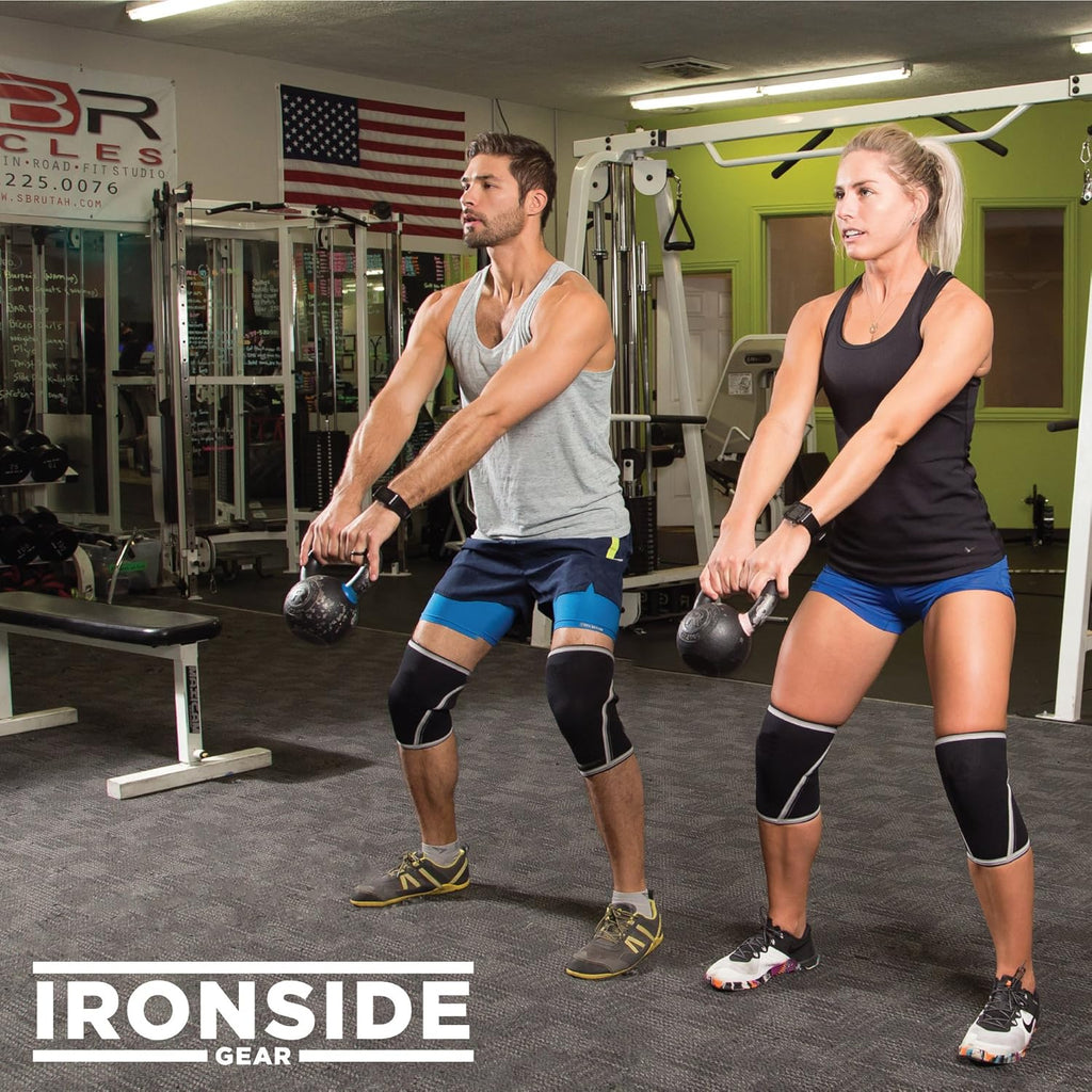 Ironside Knee Sleeves 7mm Neoprene Compression Knee Brace Support

