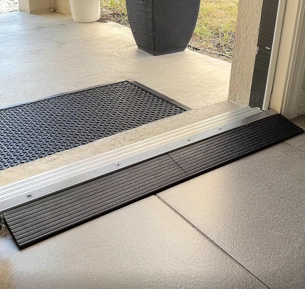 Nuvium Rubber Threshold Ramps for Doorways, Modular Wheelchair Ramp Set, 2000 lb

