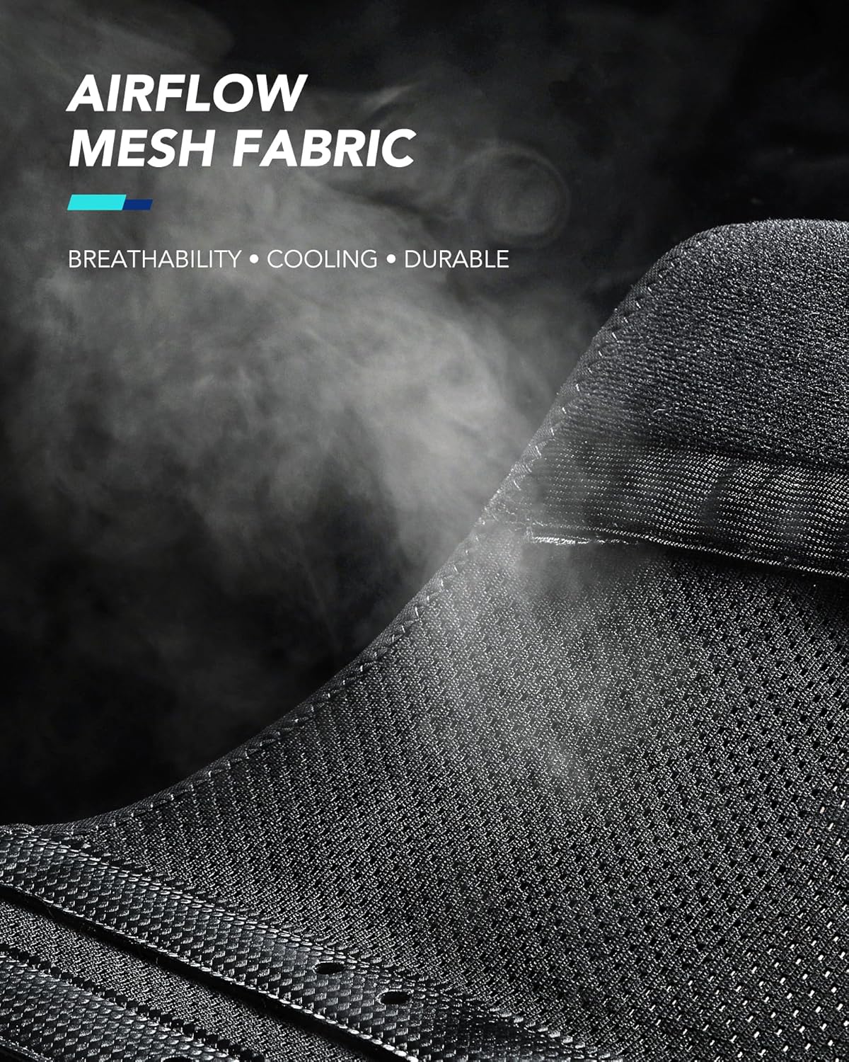 Fitomo Carbon Fiber Back Brace for Lower Back Pain Relief, Breathable Air Mesh Support

