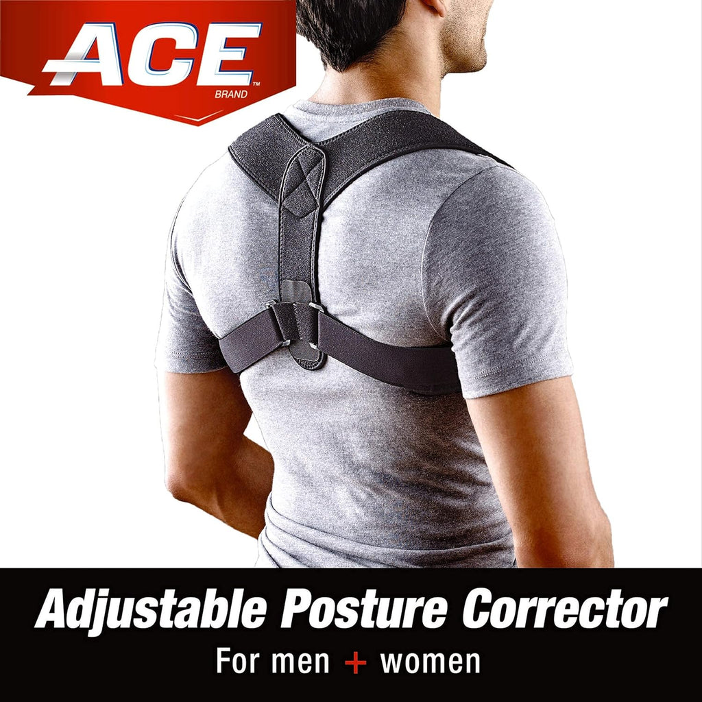 ACE Posture Corrector for Upper Back Support with Adjustable Shoulder Straps

