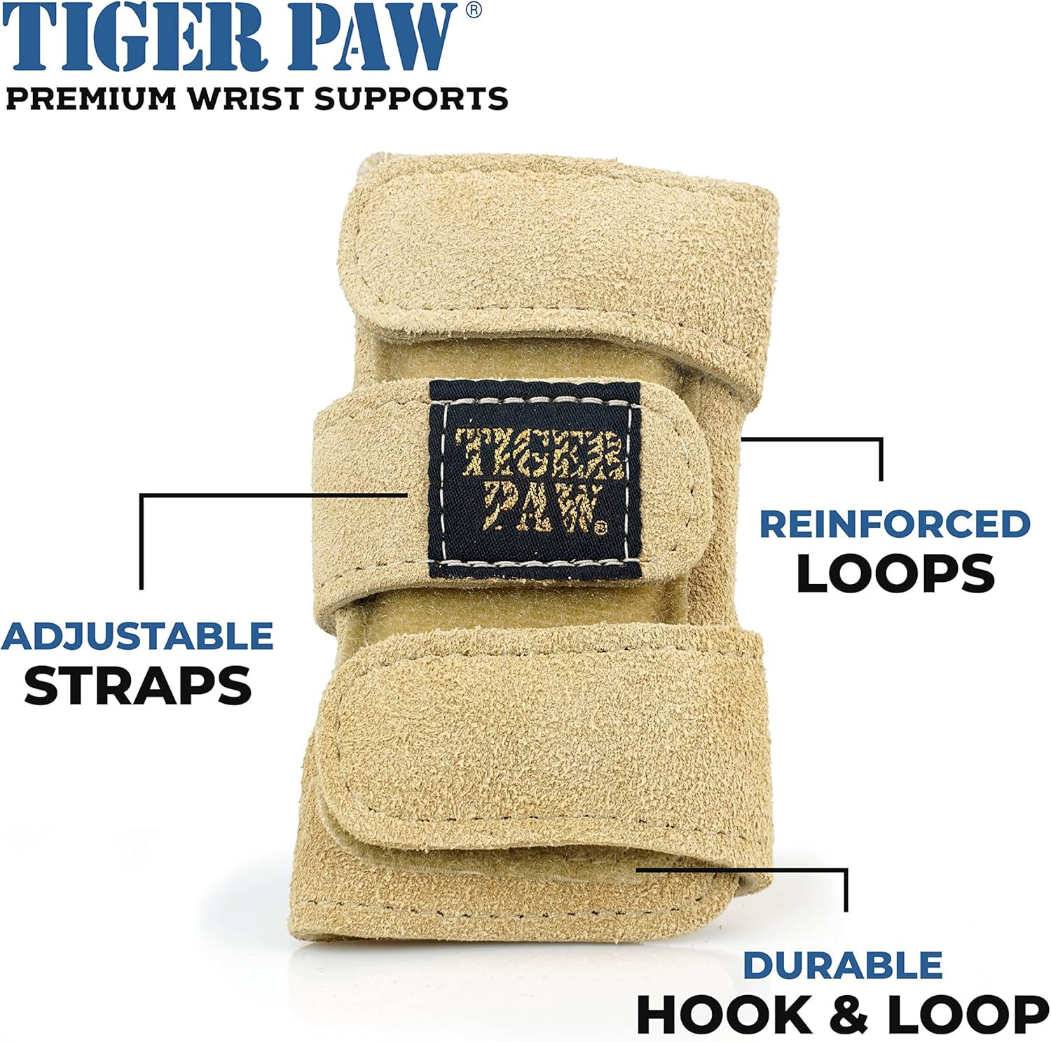 Tiger Paw Gymnastics Wrist Supports, Adjustable Wrist Brace Guards for Hand Protection

