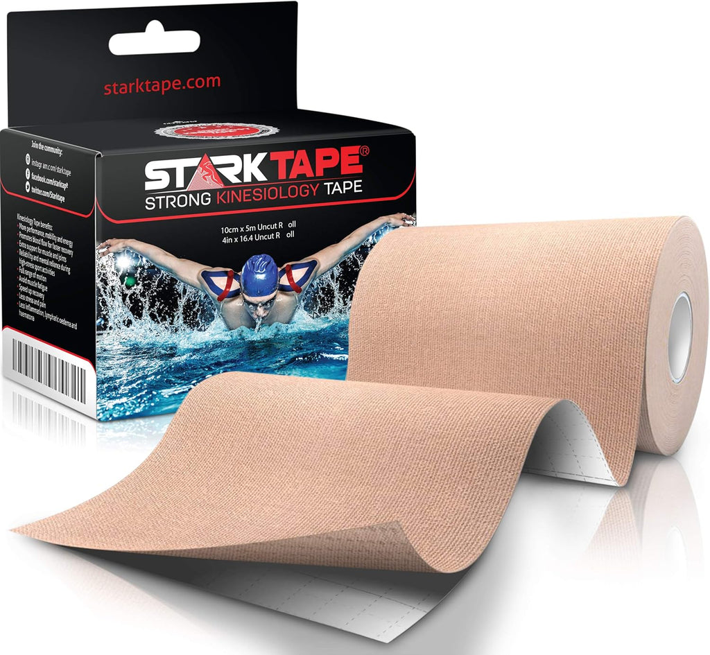 Kinesiology Tape Extra Wide 4 in x 16.4 ft Roll, Latex-Free, Waterproof

