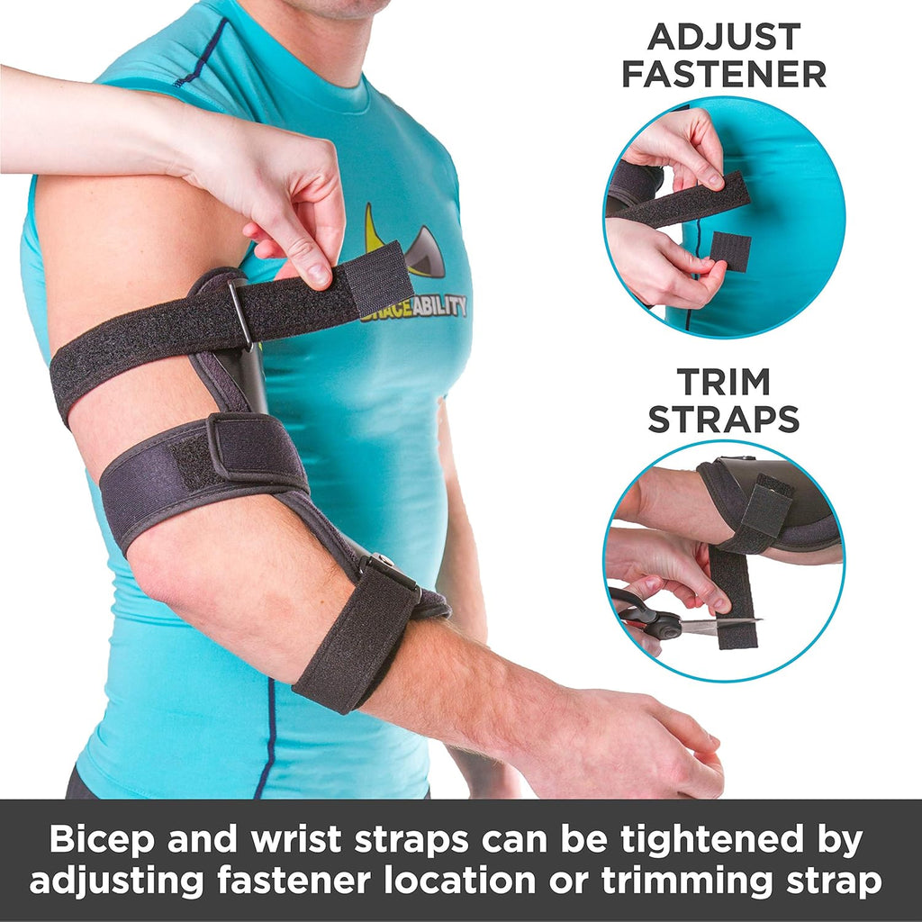 BraceAbility Cubital Tunnel Elbow Brace Splint for Ulnar Nerve Pain Relief

