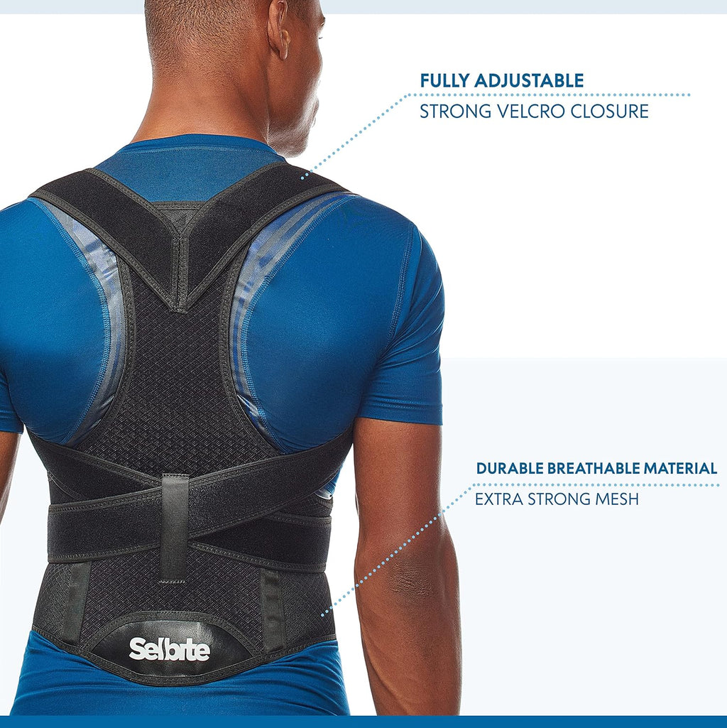 Selbite Posture Corrector for Men and Women, Back Brace with Adjustable Straps

