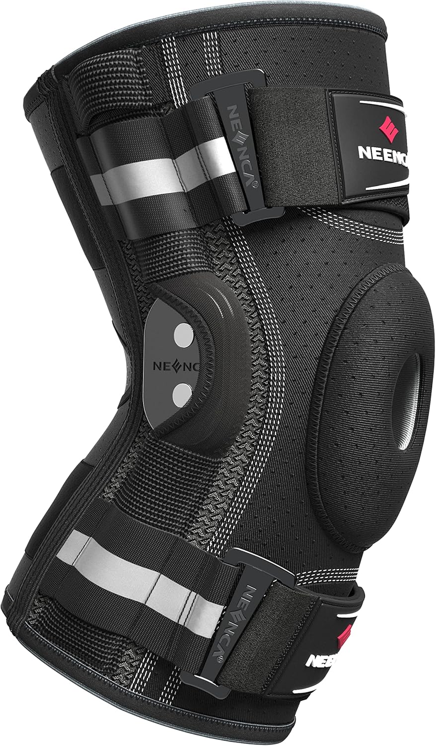 NEENCA Adjustable Hinged Knee Brace with Removable Side Stabilizers for Knee Pain

