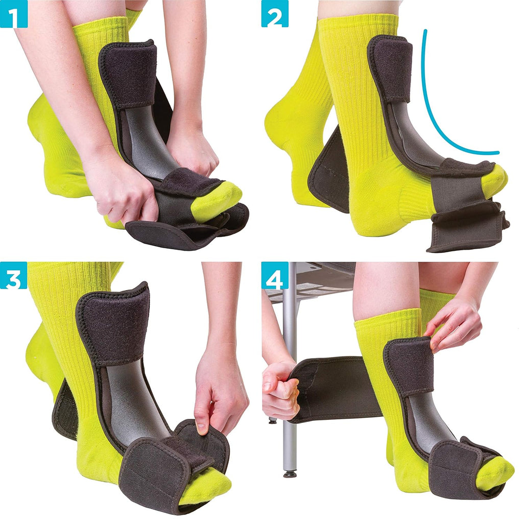 BraceAbility Dorsal Night Splint for Plantar Fasciitis, Foot Drop, Achilles Boot

