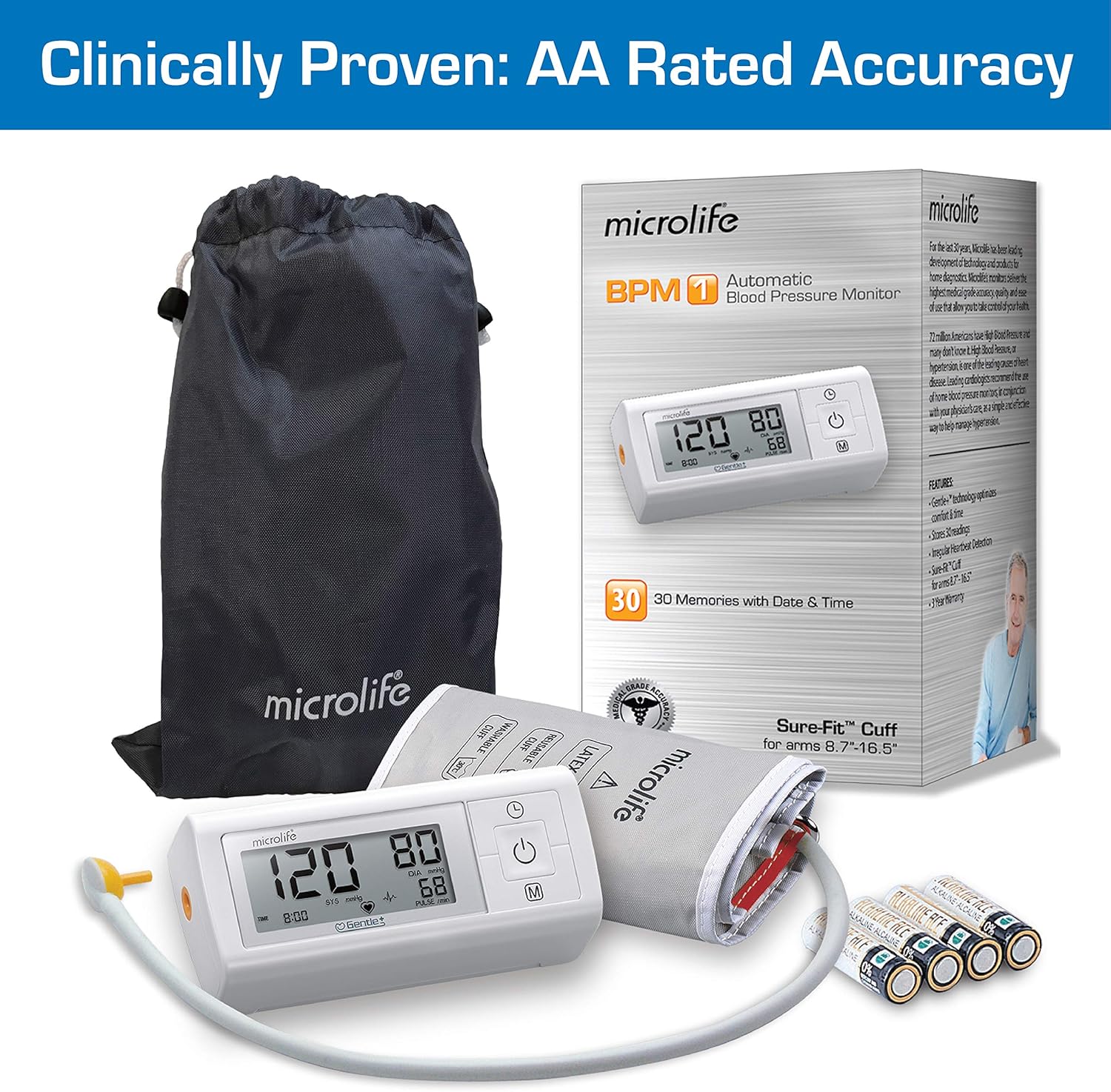 Microlife Series 200 Automatic Upper Arm Blood Pressure Monitor with Memory Recall

