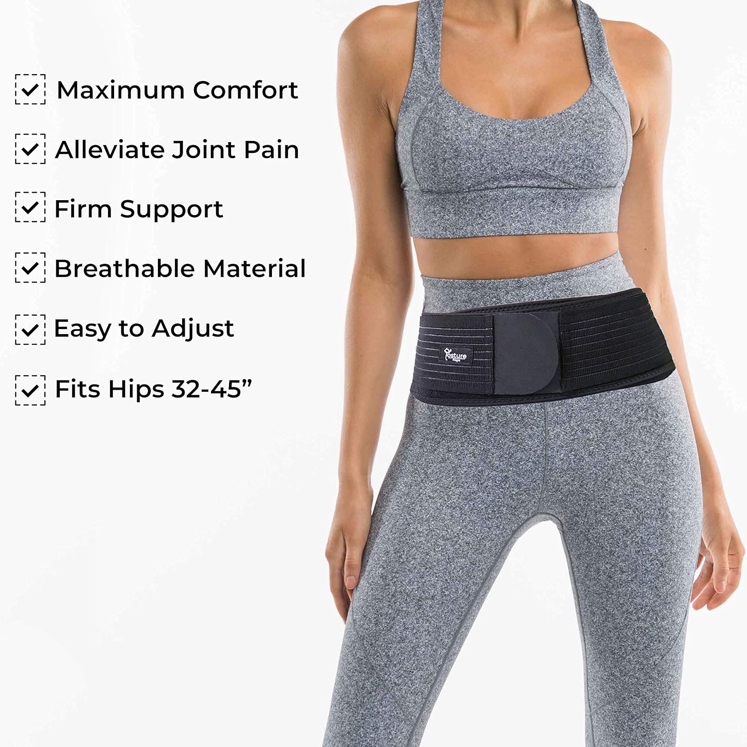 Posture Magic Sacroiliac SI Joint Support Belt for Men and Women, Stabilizing Wrap

